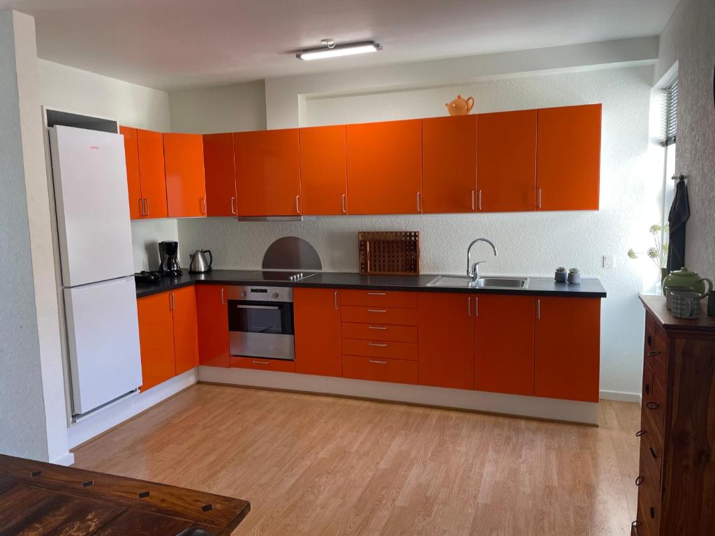 Kuchyň nebo kuchyňský kout v ubytování Havne huset
