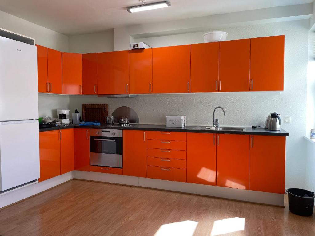 Kuchyň nebo kuchyňský kout v ubytování Havne huset