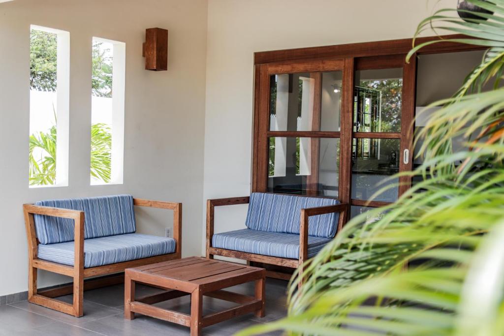 Posezení v ubytování ABC Lodges Curacao