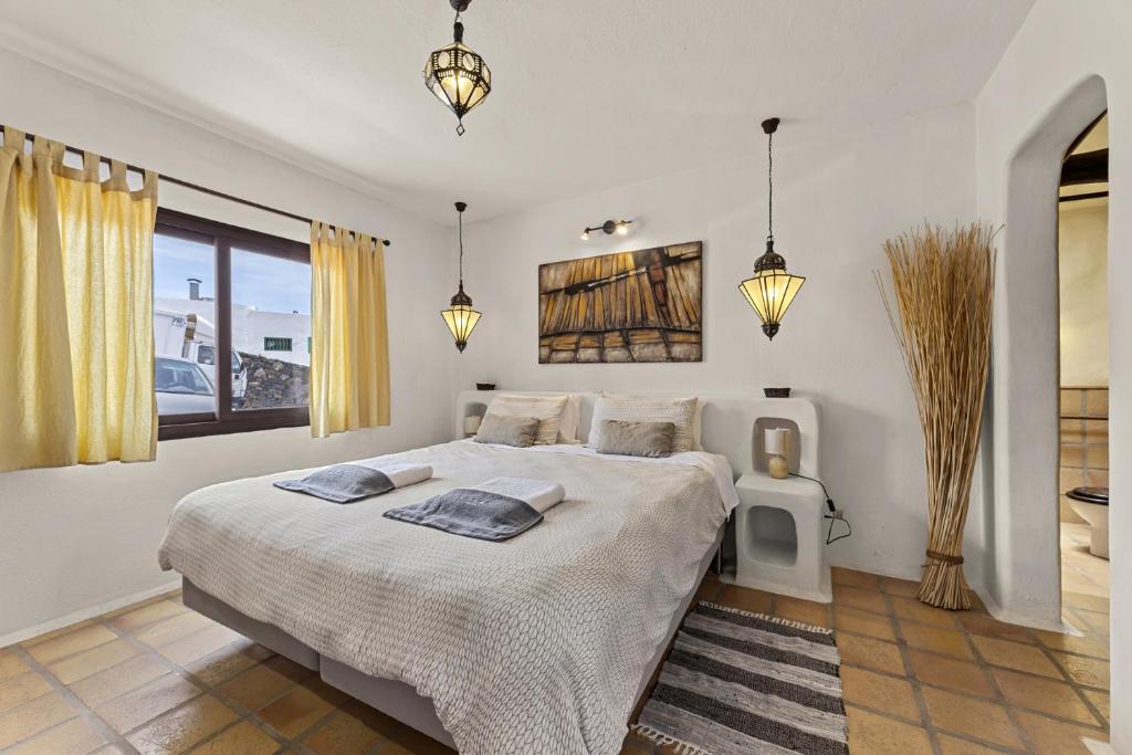 Posteľ alebo postele v izbe v ubytovaní Bermeja - Apartamento rural con piscina
