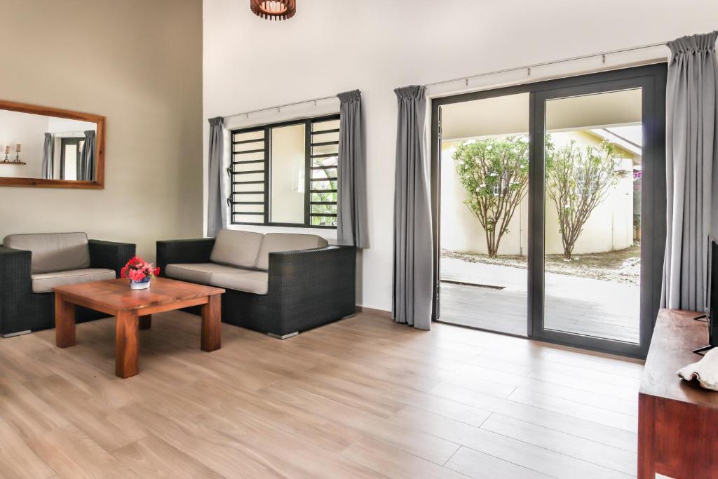 Posezení v ubytování ABC Resort Curacao