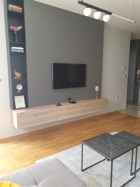 TV a/nebo společenská místnost v ubytování Sajam 1