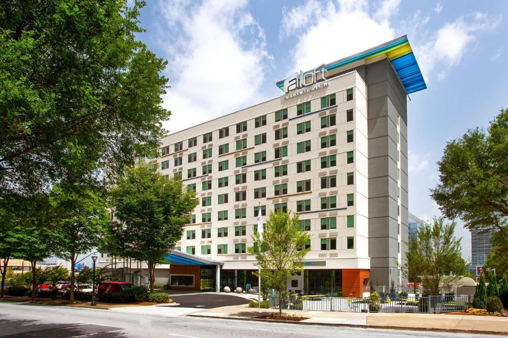 an exterior view of the edit hotel in philadelphia at Aloft Atlanta Downtown in Atlanta