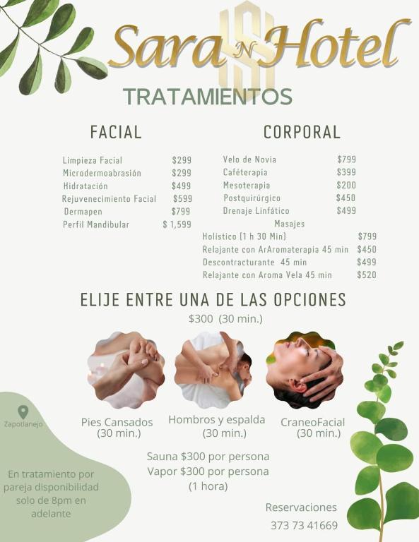 Certifikát, hodnocení, plakát nebo jiný dokument vystavený v ubytování Sara N Hotel & Spa