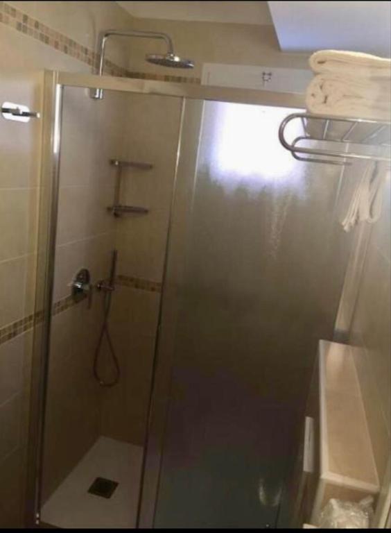 Koupelna v ubytování Hotel Erika