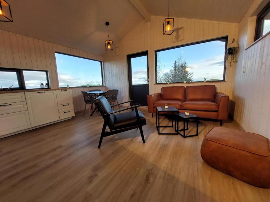 Posezení v ubytování Iceland Inn Cabin