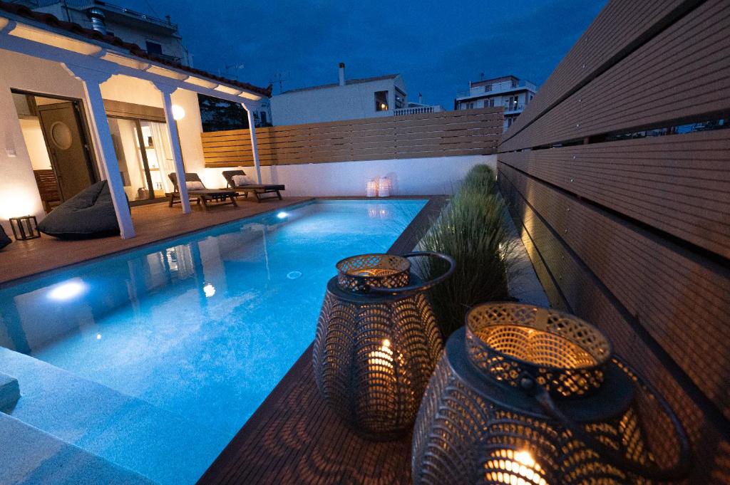Bazén v ubytování Orsalia villa wellness nebo v jeho okolí