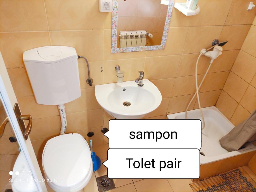 Koupelna v ubytování Sobe sa sopstvenim KUPATILOM Private rooms bathroom In CENTER