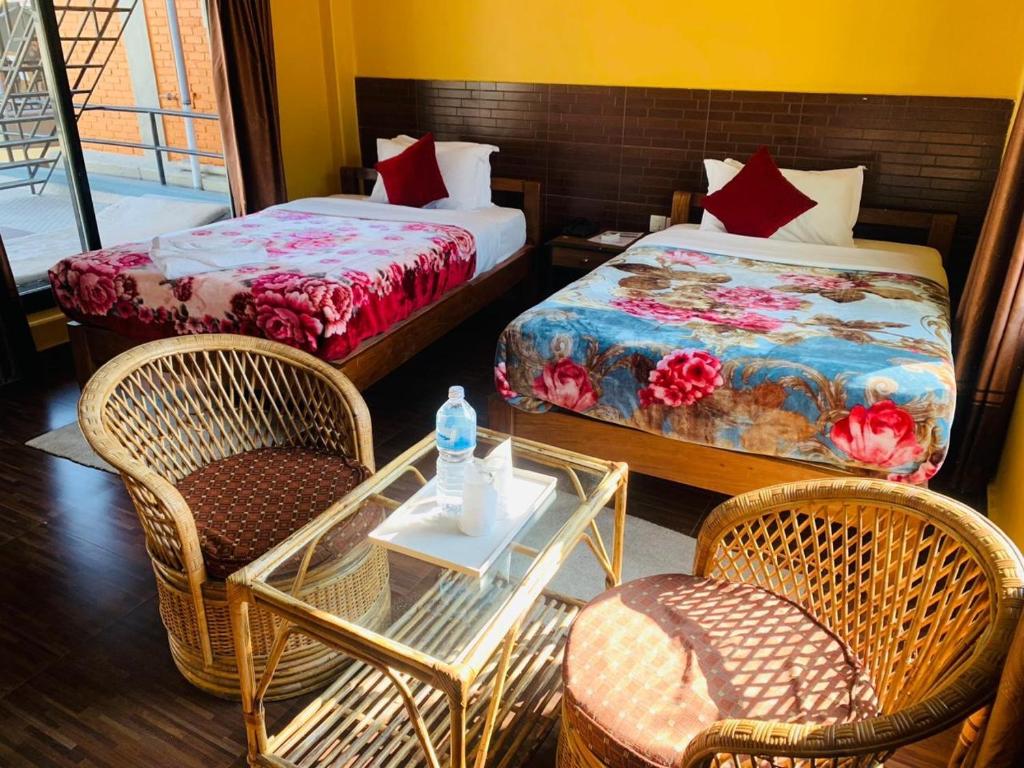 Letto o letti in una camera di The North Face Inn