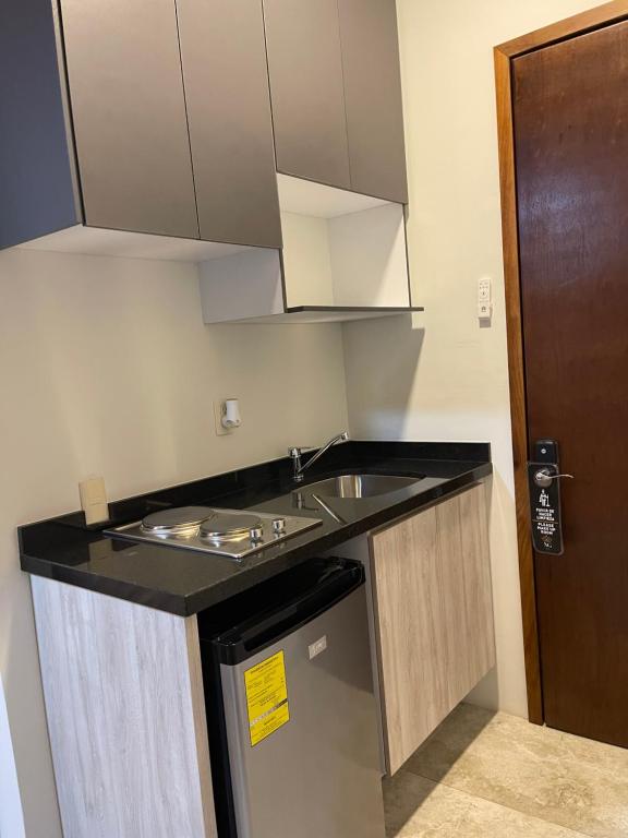 Kuchyň nebo kuchyňský kout v ubytování Hotel NG