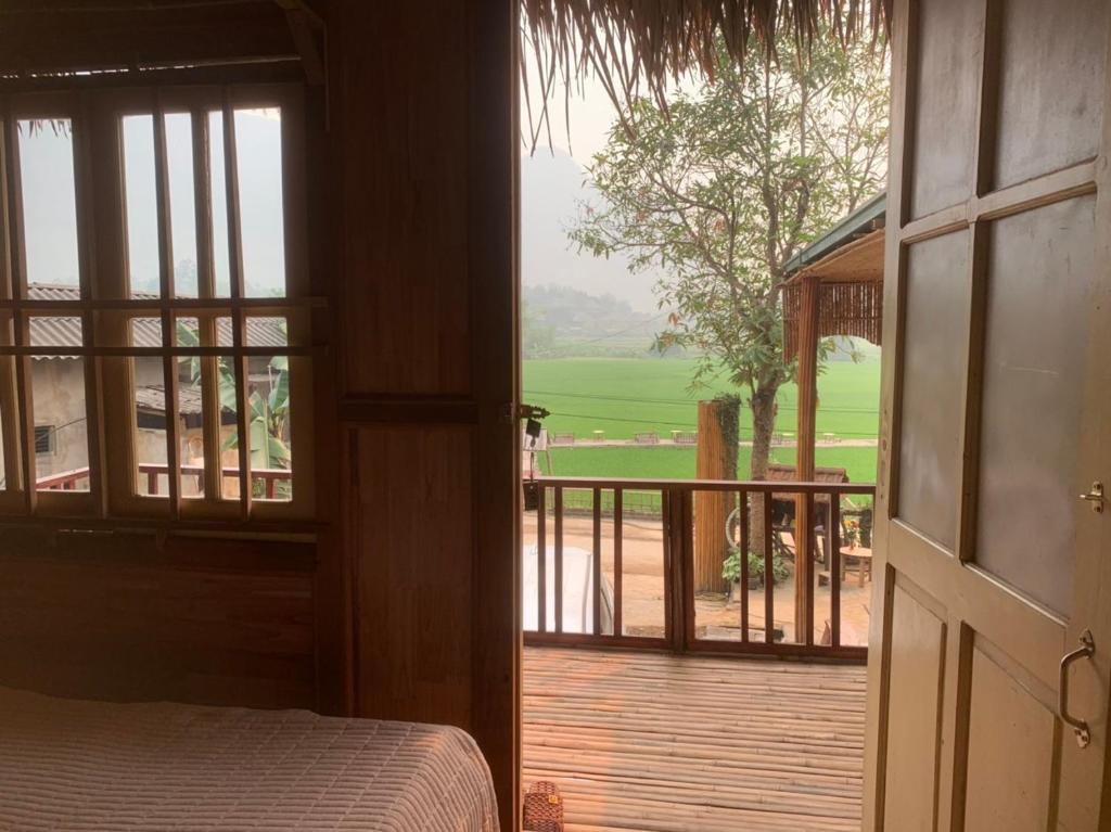 Balkón nebo terasa v ubytování Green Homestay Mai Chau