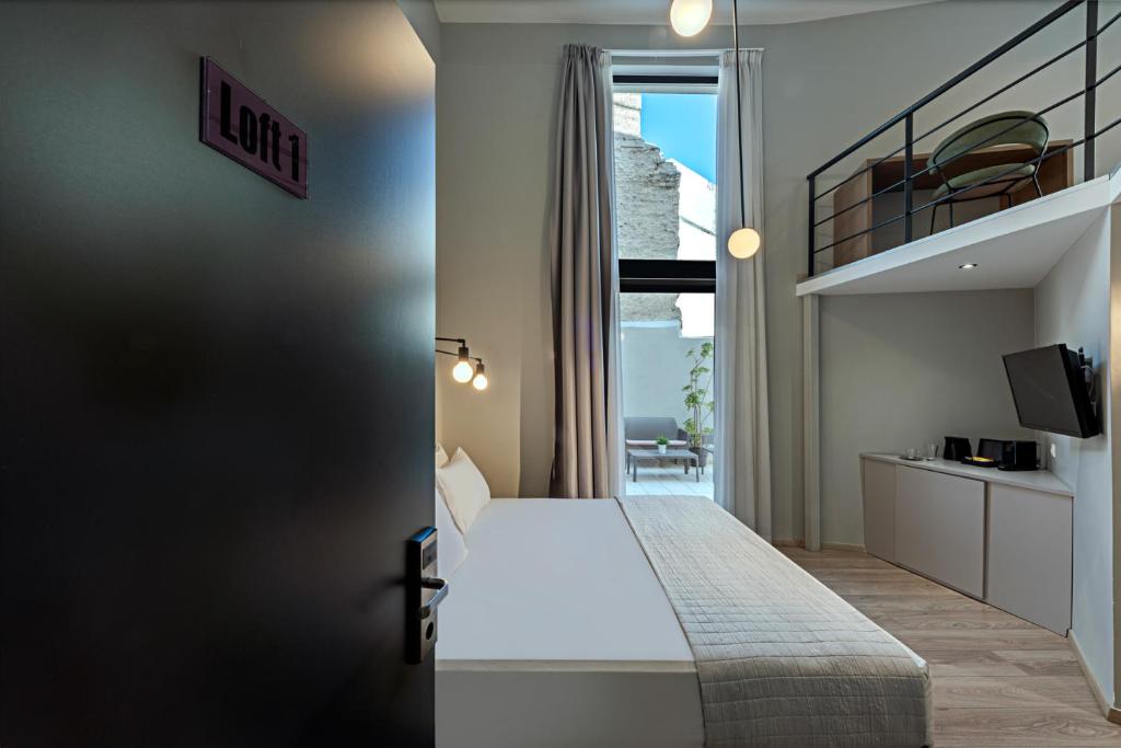 Posteľ alebo postele v izbe v ubytovaní BED in Athens