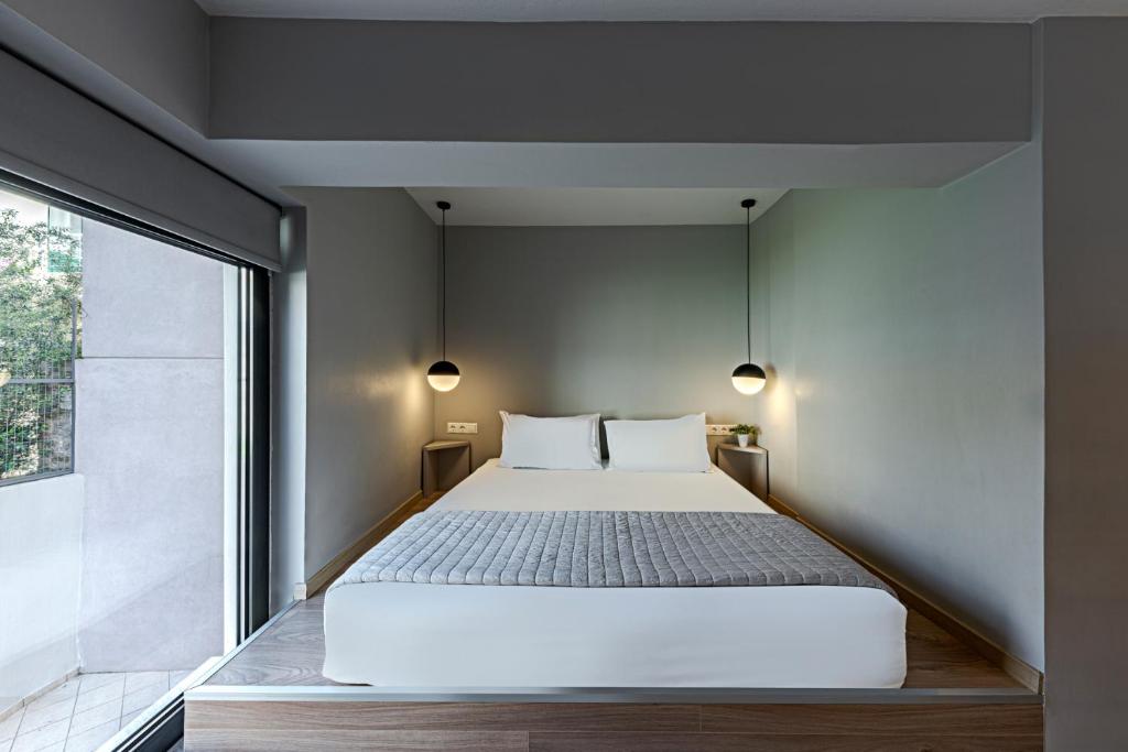 Posteľ alebo postele v izbe v ubytovaní BED in Athens