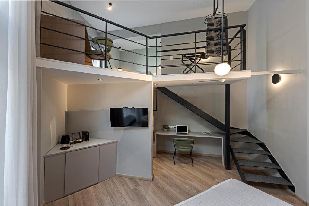 Posteľ alebo postele v izbe v ubytovaní BED in Athens