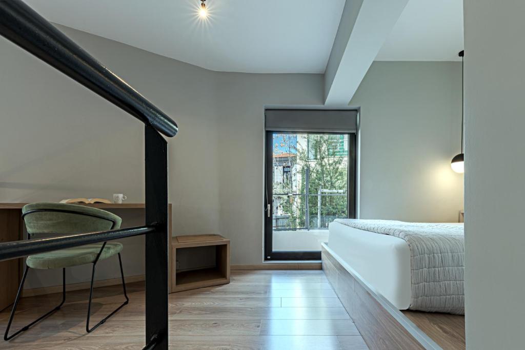 Posteľ alebo postele v izbe v ubytovaní BED in Athens