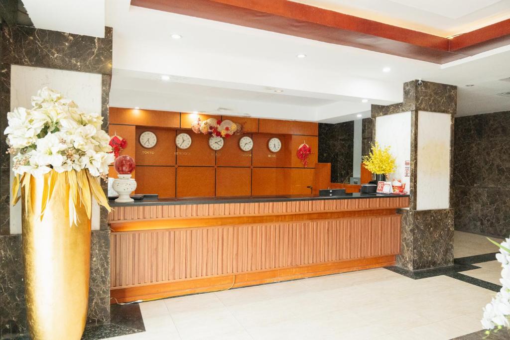 Vstupní hala nebo recepce v ubytování Hòa Nam Hotel