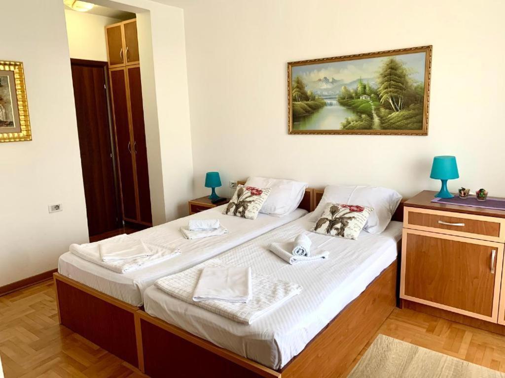 Postel nebo postele na pokoji v ubytování Apartments & Rooms Vuksanovic Ivana