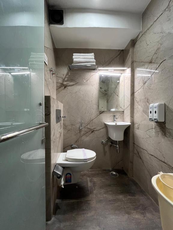 Koupelna v ubytování Hotel Moti Palace