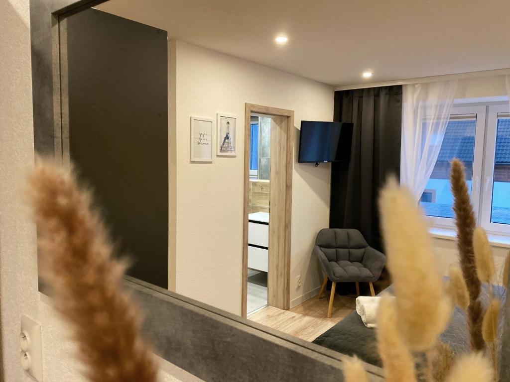 TV a/nebo společenská místnost v ubytování Vila LEMAR wellness & spa