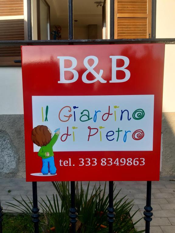 Certifikát, hodnocení, plakát nebo jiný dokument vystavený v ubytování Il giardino di Pietro