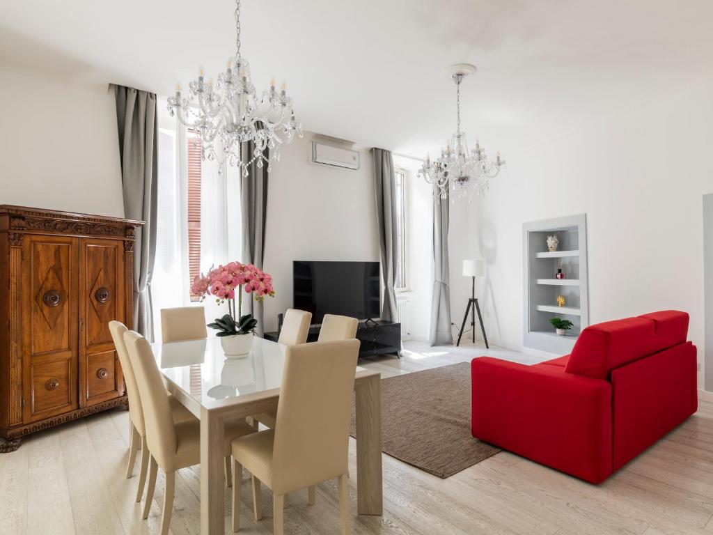TV a/nebo společenská místnost v ubytování FCR Rome Apartments Gracchi Vatican