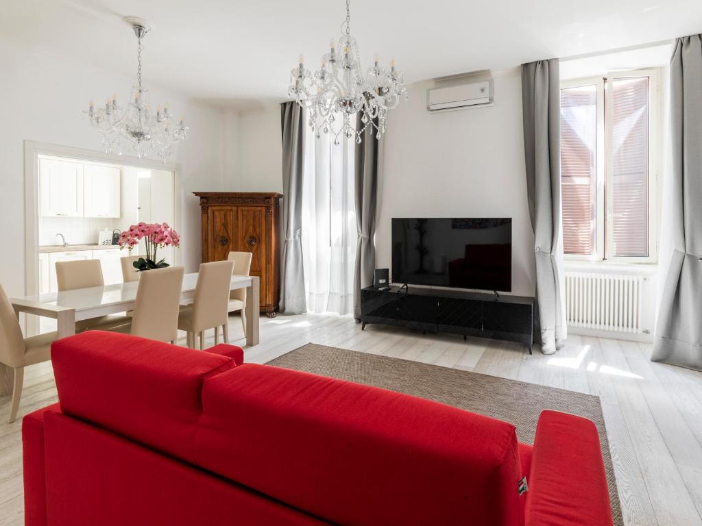 TV a/nebo společenská místnost v ubytování FCR Rome Apartments Gracchi Vatican