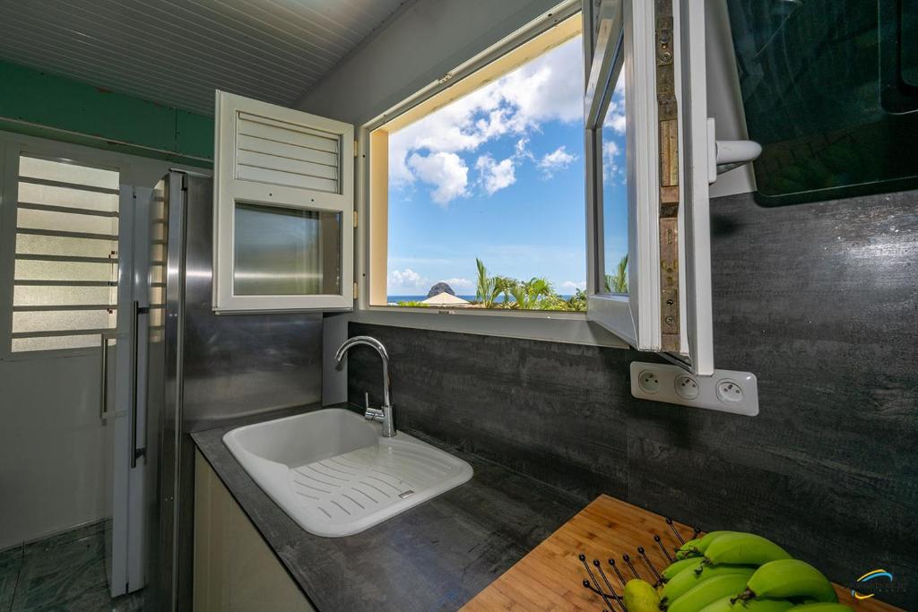 Koupelna v ubytování Vaste appartement vue Rocher du Diamant