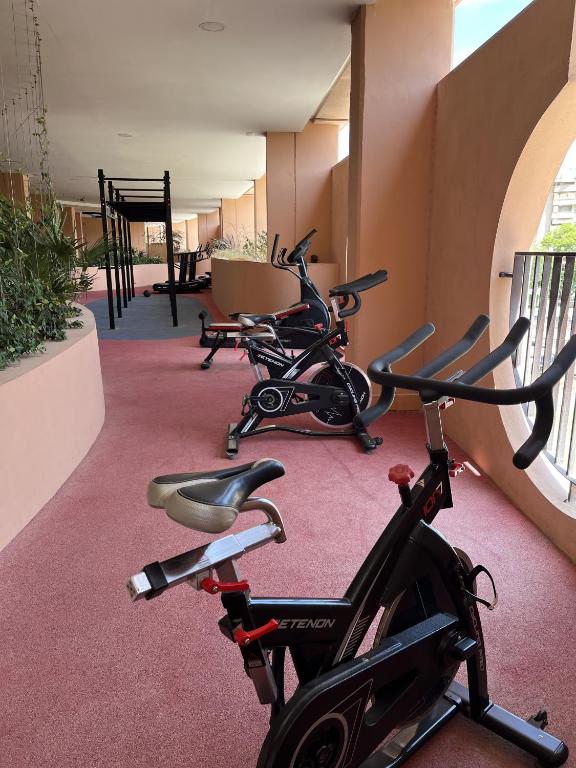 Centrum fitness w obiekcie -MalagaSunApts-SkyGarden Teatinos Pool Playground