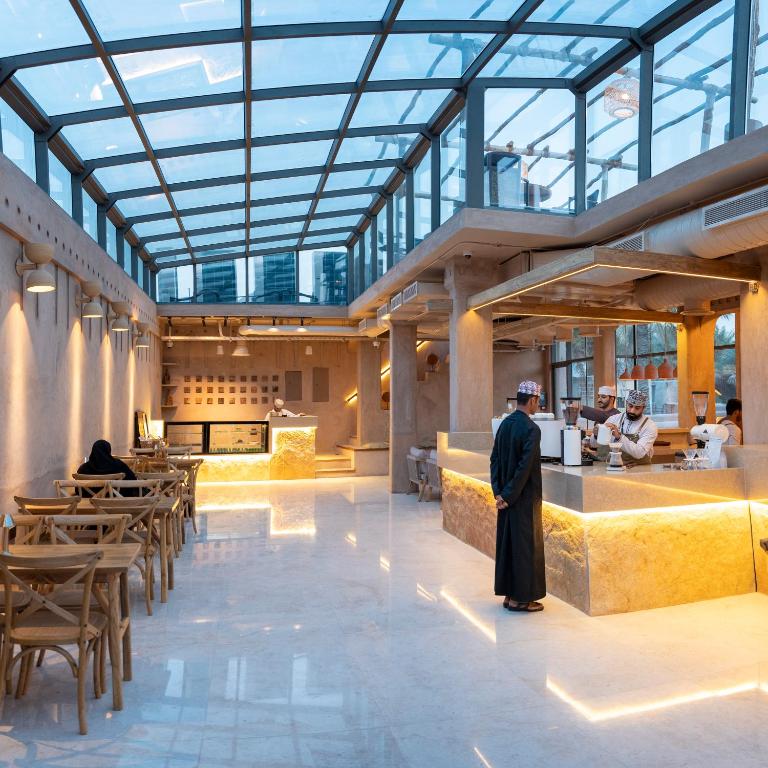 Restaurace v ubytování نزل البستان Bustan lnn