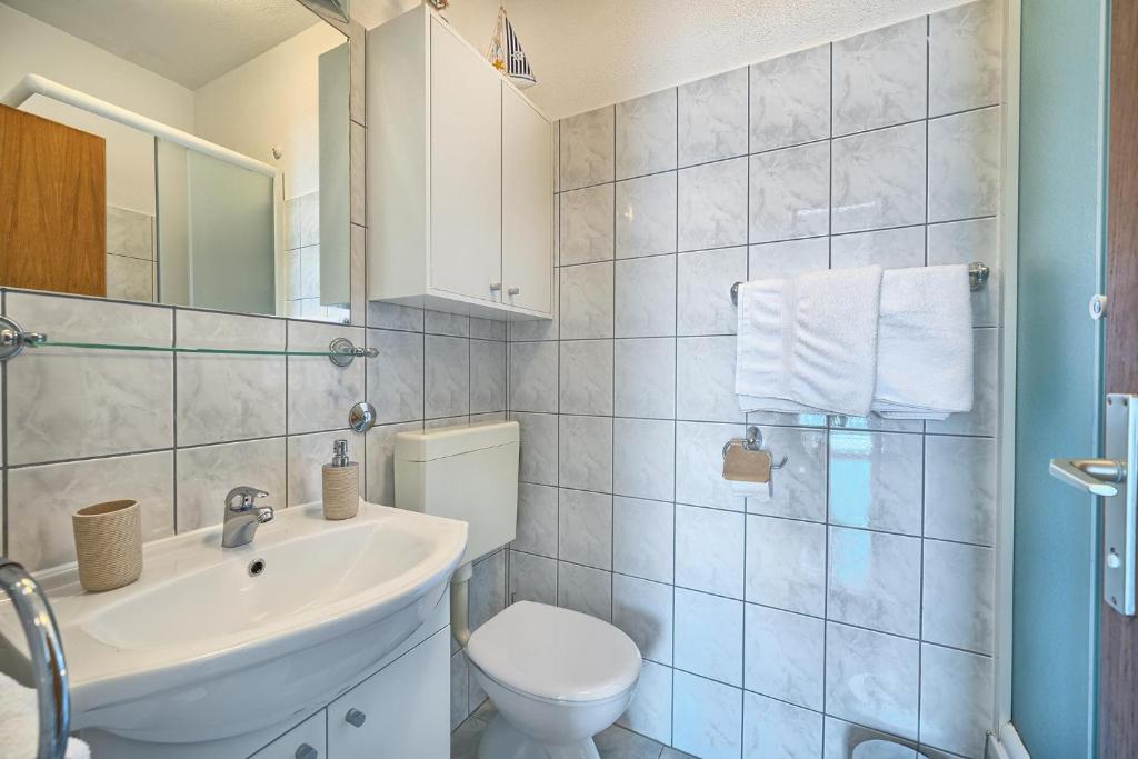 Koupelna v ubytování Apartments Irena