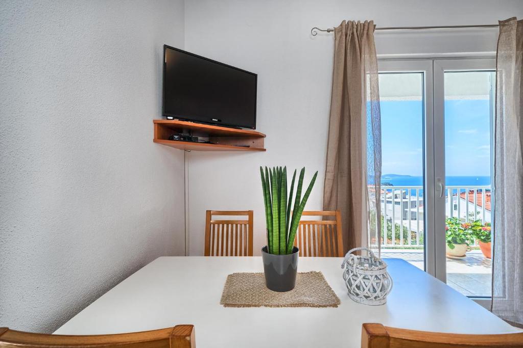 TV a/nebo společenská místnost v ubytování Apartments Irena