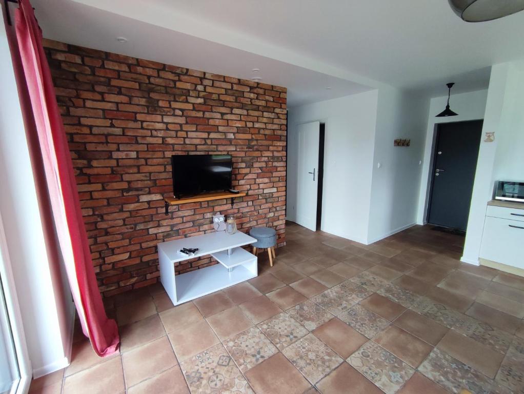 TV a/nebo společenská místnost v ubytování SOWI KĄT domki i apartamenty