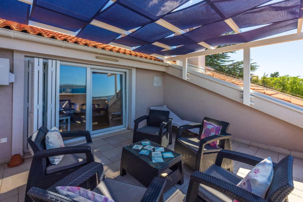 Balkón nebo terasa v ubytování Apartments Robic