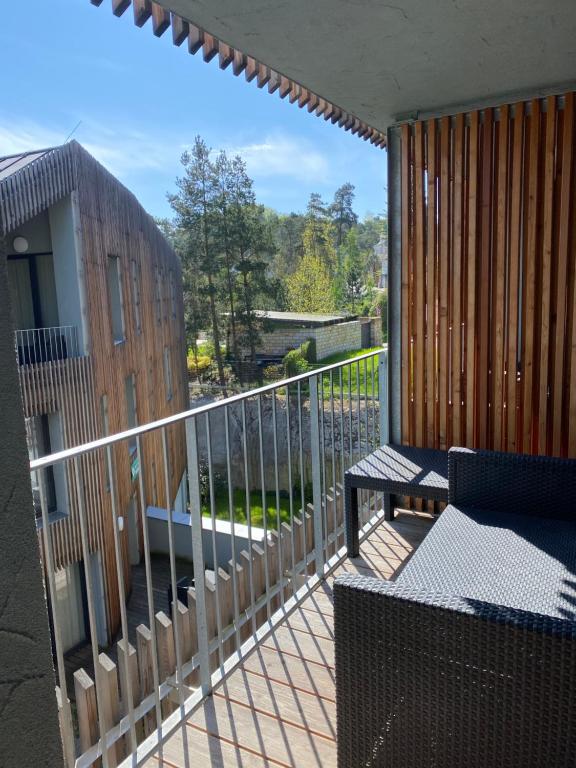 Balkón nebo terasa v ubytování Apartmán v LakeParku