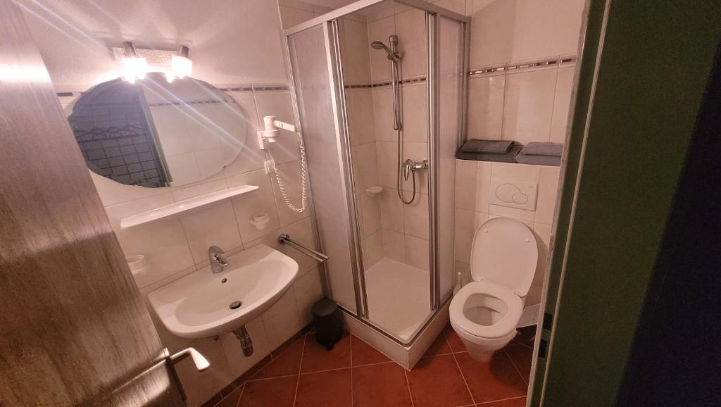 Vannituba majutusasutuses Haus Grübl