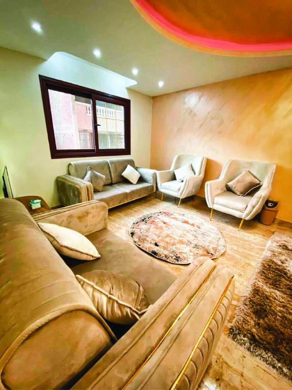 Posezení v ubytování Pyramids Cleopatra Luxurious