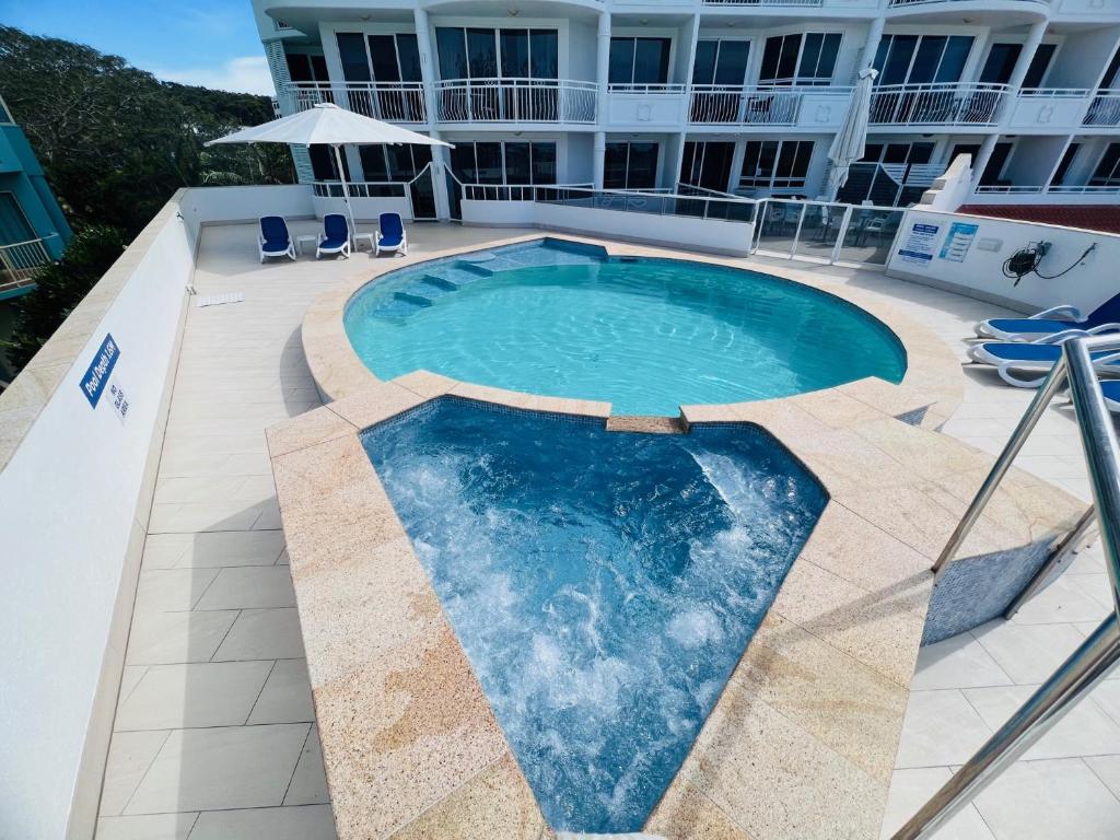 Bazén v ubytování Aquarius Resort nebo v jeho okolí