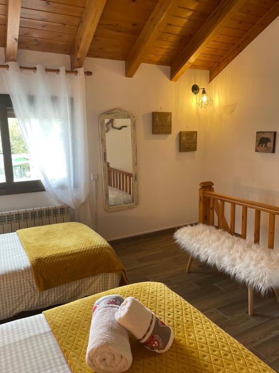 Postel nebo postele na pokoji v ubytování DUPLEX ALPINO