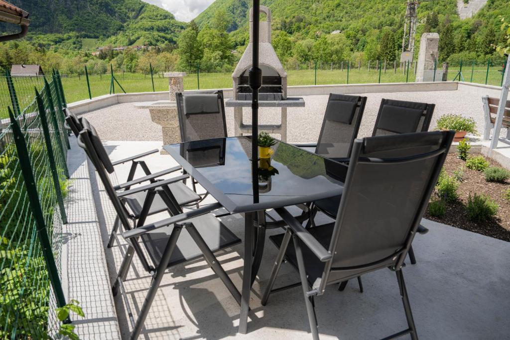 Balkón nebo terasa v ubytování Relax House Soča