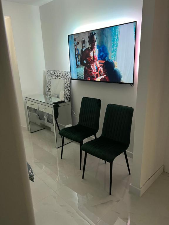 TV a/nebo společenská místnost v ubytování Madonna luxury rooms