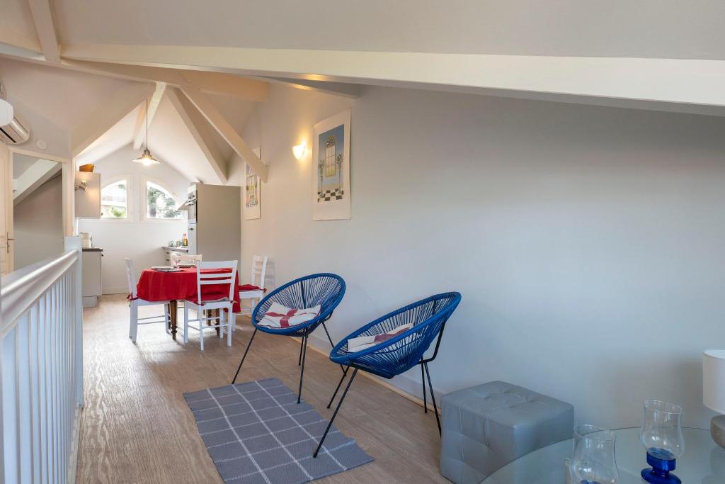 Część wypoczynkowa w obiekcie Appartement Le Moulleau