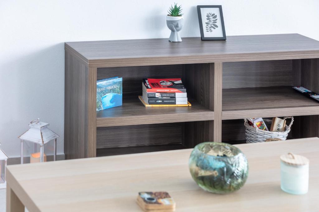 Knihovna v apartmánu