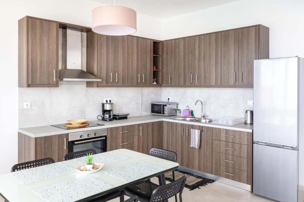 Kuchyň nebo kuchyňský kout v ubytování Serenity apartment Mochlos