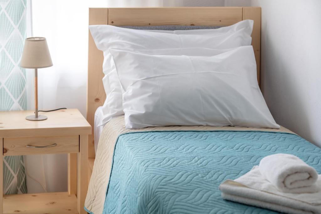 Postel nebo postele na pokoji v ubytování Serenity apartment Mochlos