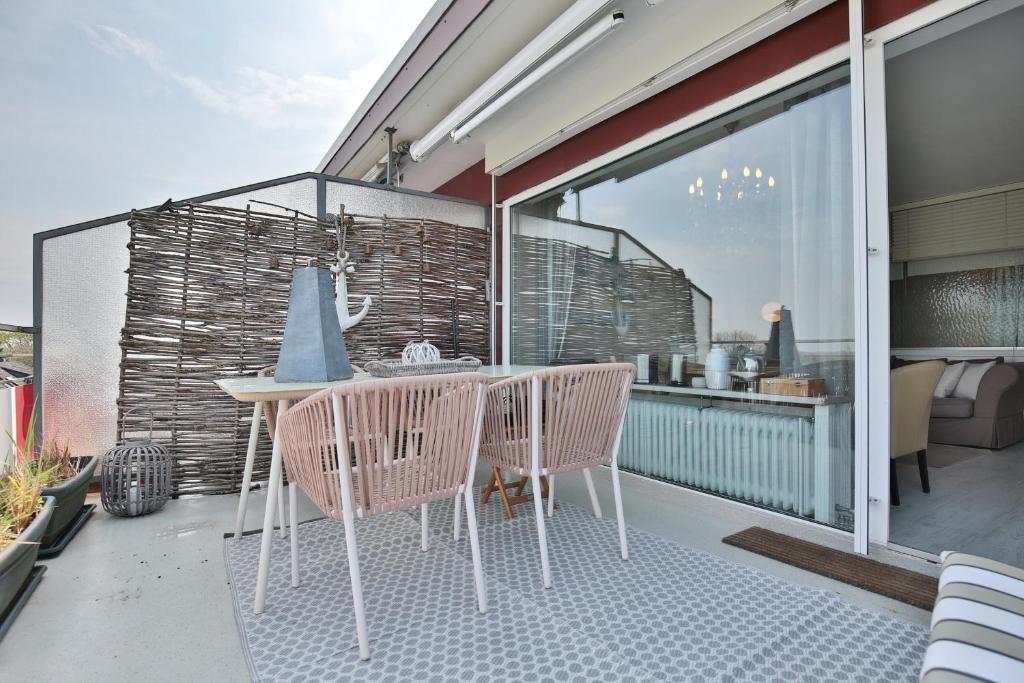Balkón nebo terasa v ubytování Am Kardohr 5 Appartement Weitblick