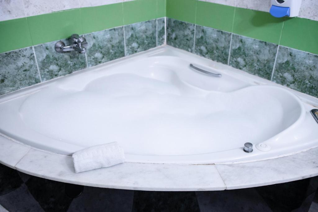 Koupelna v ubytování Hotel Agur