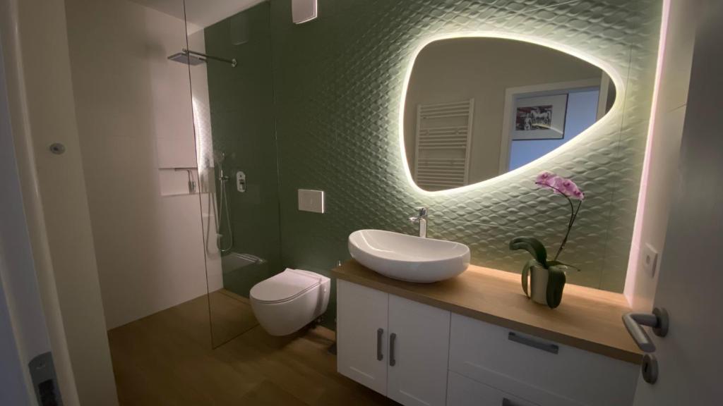Koupelna v ubytování Apartma Nomad