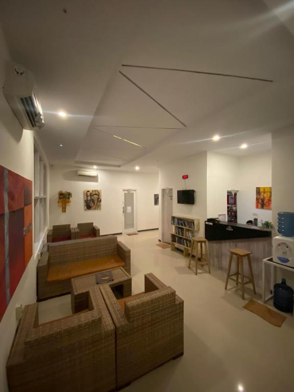 TV a/nebo společenská místnost v ubytování The Packerbox Hostel
