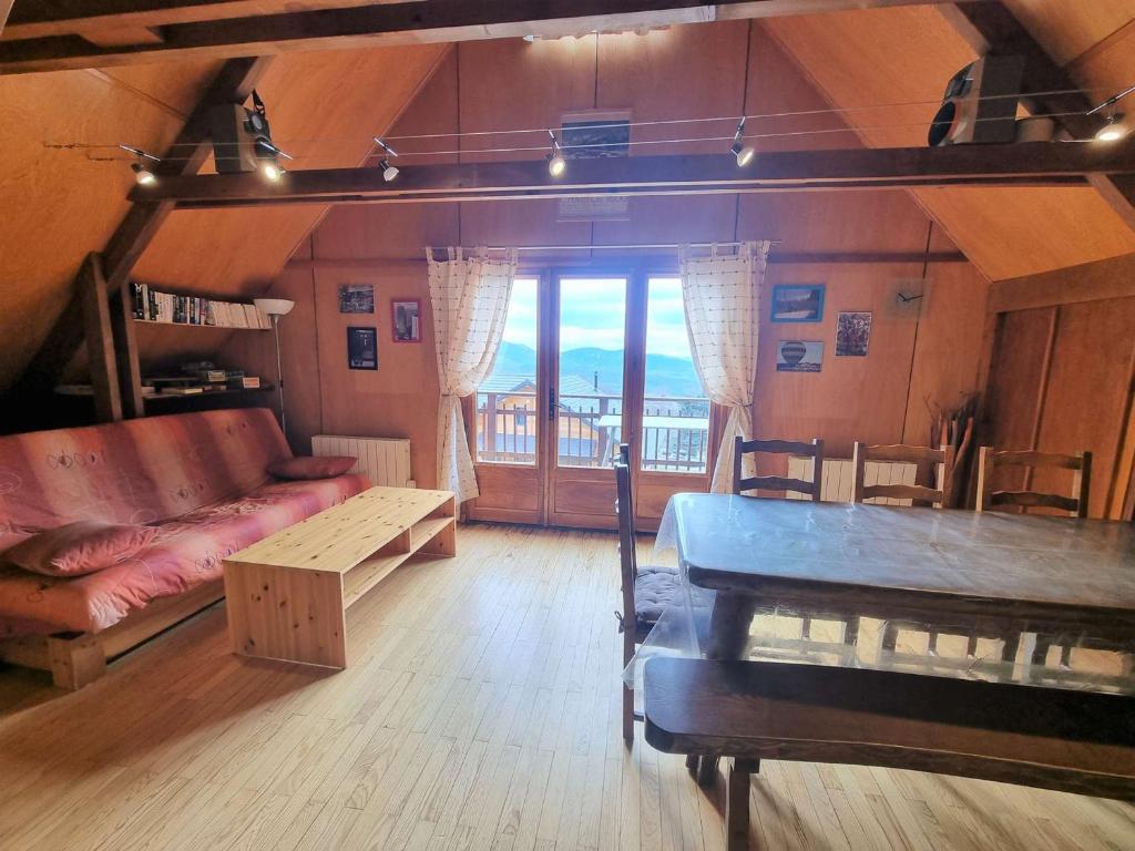 O zonă de relaxare la Chalet 5 pers avec balcon, animaux admis, garage, Chaillol 1600 - FR-1-393-13