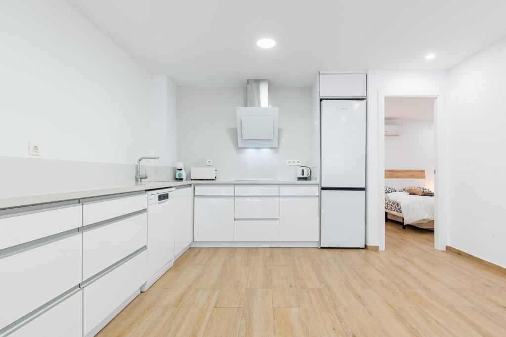 Kuchyň nebo kuchyňský kout v ubytování Apartamento Sunrise Chapaprieta
